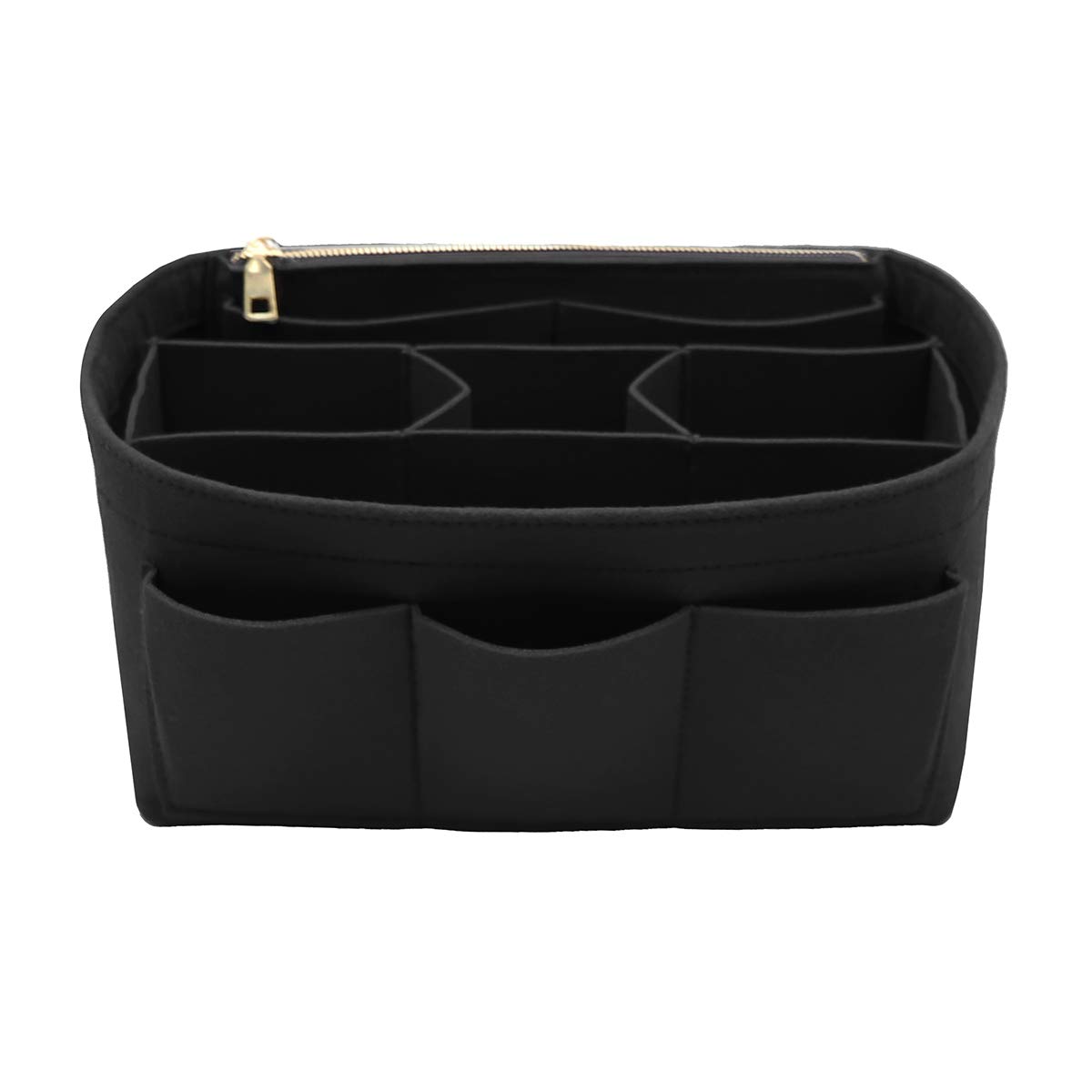 LEXSION Felt Purse Insert Bag Organizer Bag In Bag For Handbag Purse Organizer Fits Speedy Neverfull black Size: Slender Large