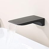 SevenGelok Waterfall Tub Spout Black Tub Spout for Bathtub Faucet SUS304 Stainless Steel & Solid Brass Bathroom Tub Faucet Re