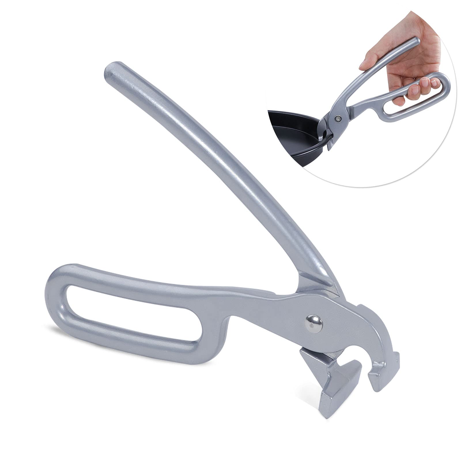 SHANGPEIXUAN Pizza Pan Gripper for Deep Pizza Pans,Heavy Duty Cast Aluminum Pan Tongs,Great for Pulling Hot Pizza Pan out of the Microwave,Oven … …