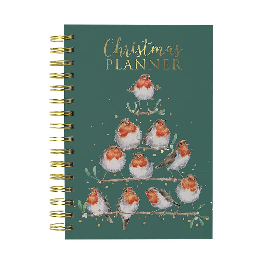 Wrendale Designs by Hannah Dale - Rockin’ Robin - Christmas Planner - 210mm by 170mm