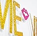 Qttier Bachelorette Gold Glitter Banner, Lesbian Party Decorations, Wedding Bride Shower Sign