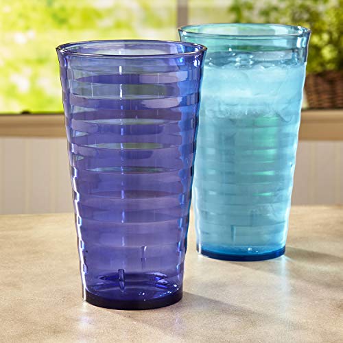 2 Splash+18+ounce+Plastic+Tumblers+Coastal