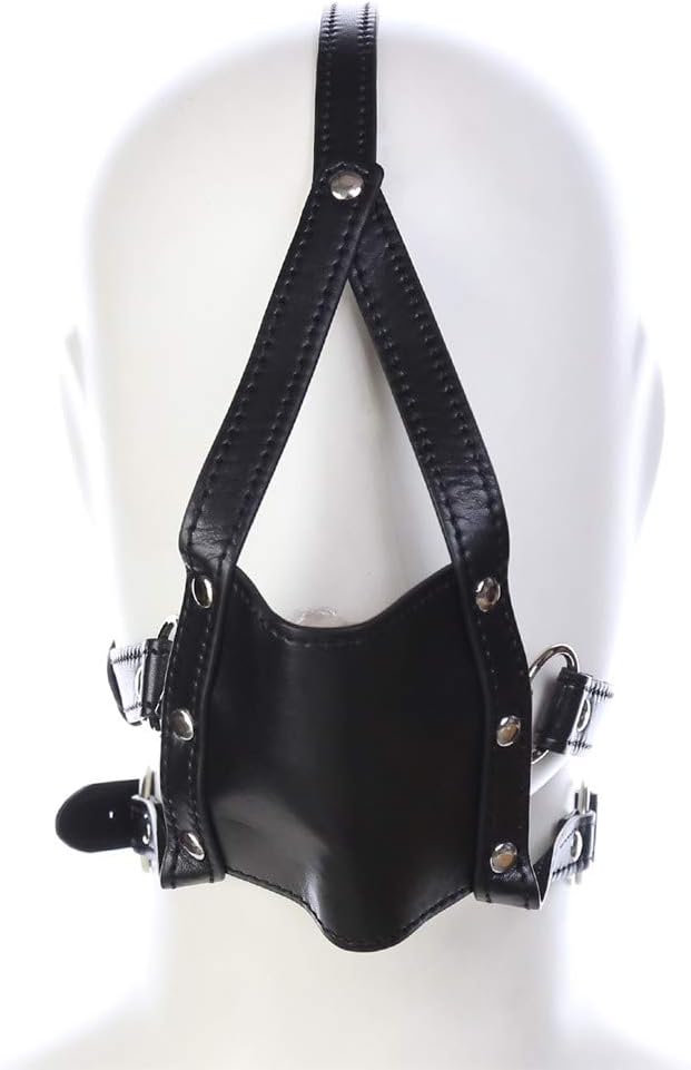 wuqiyao Tethered Toy Leather Silicone Solid Mouth Plug Adult Supplies Harness Type Adjustable