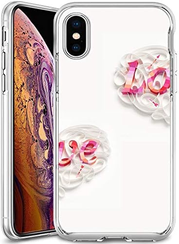 Soft TPU Case for Newly Released iPhone Xs Max, Transparent Clear Lightweight Printed Love Pattern iPhone Xs Max [Latest Model 2018] Cover Case