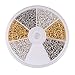 KISSITTY 600pcs Screw Eye Bail Pins 10x4mm for Top Drilled Findings Bow Charms Gemstone Bottle Pendants 3 Colors