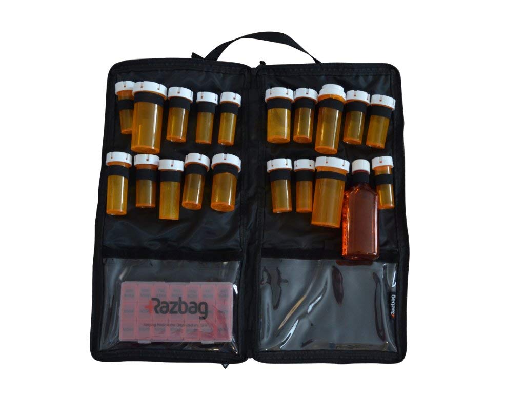 SafeTote Rx Large Portable Medication Lock Bag (12 Bottle