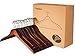 Topline Classic Wood Shirt Hangers - Mahogany Finish (20-Pack)