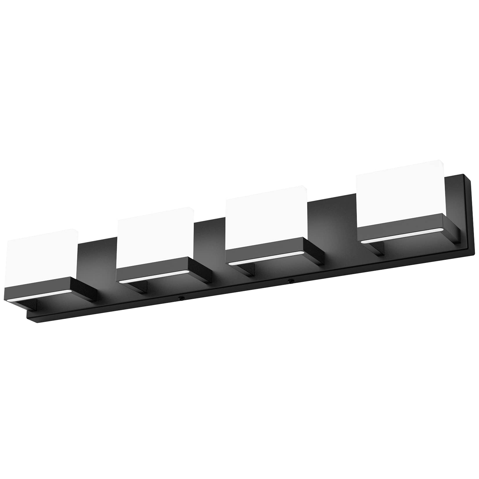 Tipace 4 Lights Modern Black Vanity Light Up and