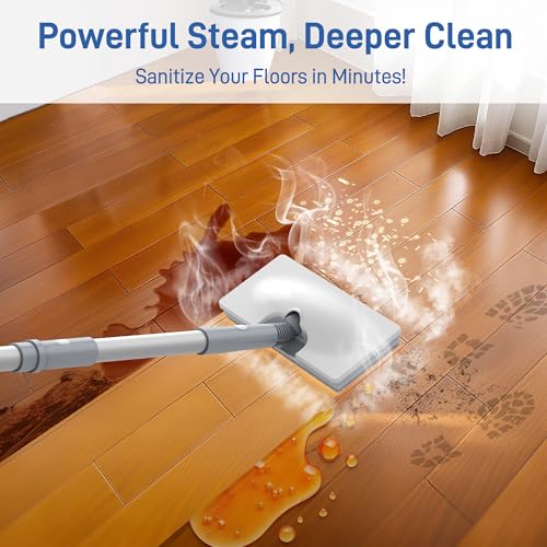 Ariceck FV07 Multifunctional Steam Mop | 6-in-1 Deep Cleaning System | 15 Second Heating | Removes 99.9% of Bacteria and Mites | Suitable for Hardwood and Tile Floors | Heating in 15s | Removes 99.9% of Bacteria and Mites | Suitable for Hardwood and Tile Floors