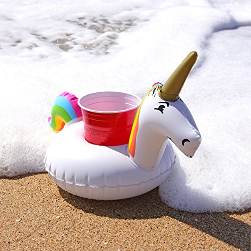GoFloats-Inflatable-Pool-Drink-Holders-3-Pack-Designed-in-the-US-Huge-Selection-from-Unicorn-Flamingo-Palm-and-More-Float-Your-Hot-Tub-Drinks-In-Style