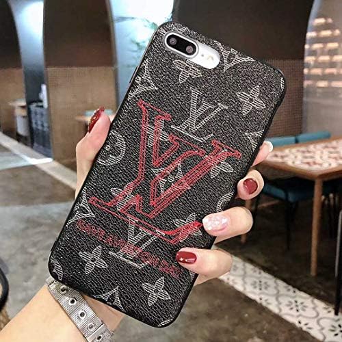 Vintage Monogram iPhone 8 Plus Case, iPhone 7 Plus Case, Black Luxury TPU Case for iPhone 8 Plus/iPhone 7 Plus -US Fast Deliver