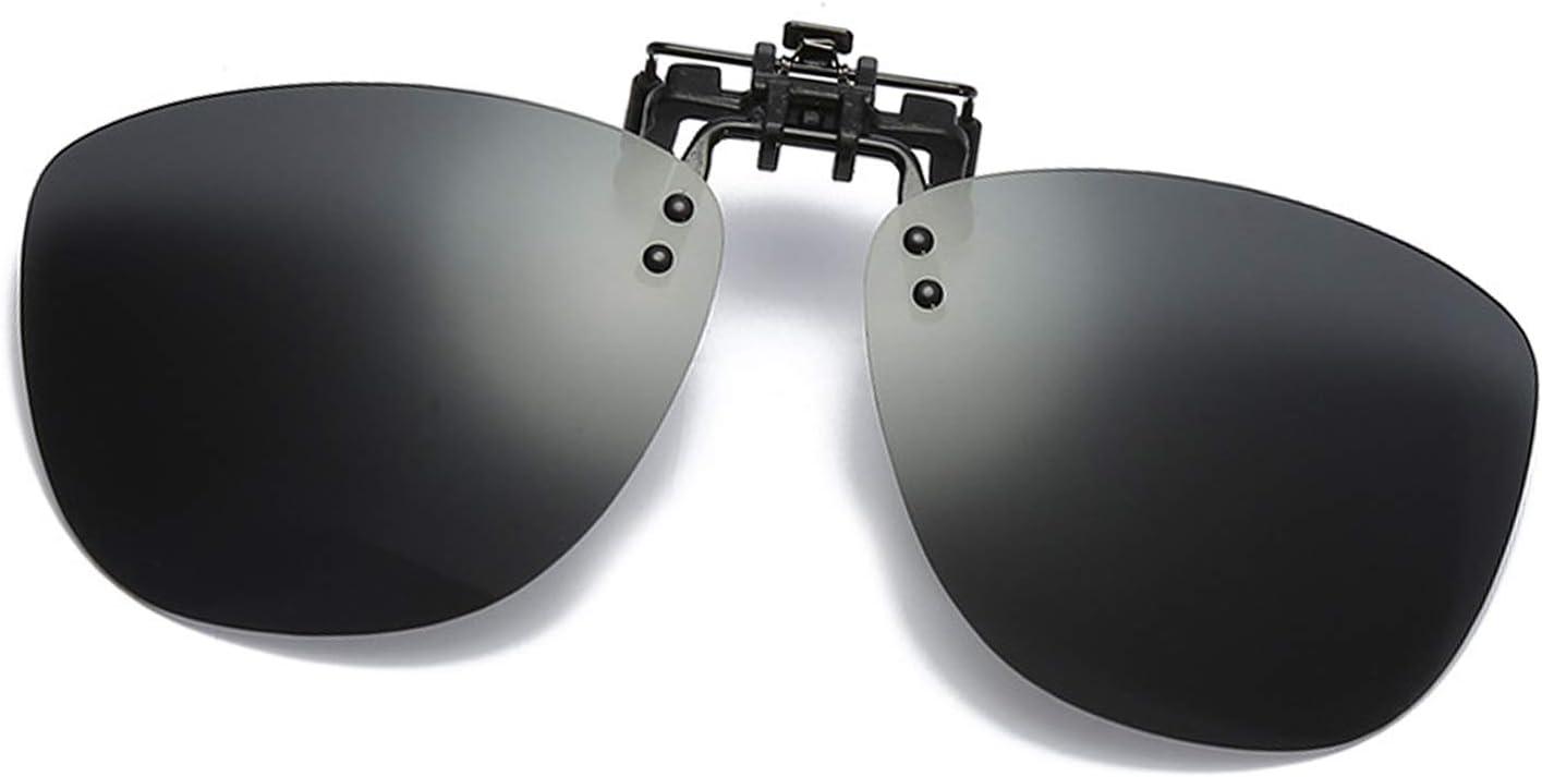 Magic MonsterClip-on Sunglasses Polarized Unisex Anti-Glare Driving Glasses With Flip Up for Prescription Glasses (BLACK-3)
