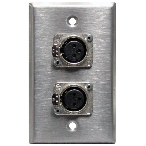 Rapco Horizon SP-2DFN Single Gang Stainless Steel Wall Plate 2) Neutrik NC3FD