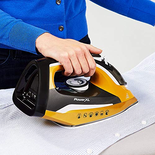 PowerXL Cordless Iron and Steamer, 1400W Iron with Ceramic Soleplate