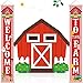 Farm Animal Porch Banner, Barnyard Party Decorations, Themed Door Banner, 1271 Inches, for Baby Shower Birthday Wedding Party