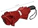 EEZ-Y Windproof Travel Umbrellas for Rain - Lightweight, Strong, Compact with & Easy Auto Open/Close Button for Single Hand Use - Double Vented Canopy for Men & Women - Burgandy