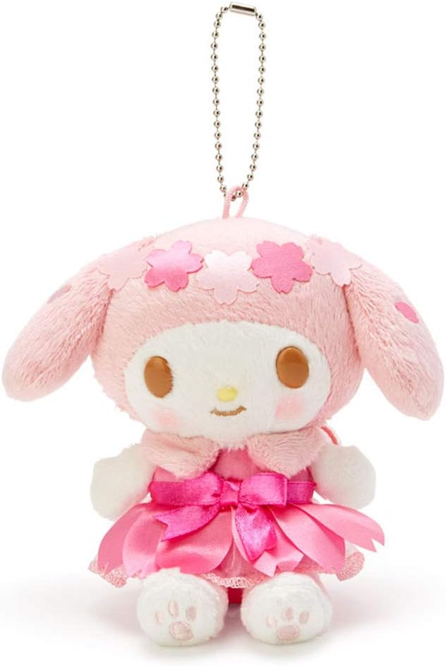 Sanrio Original My Melody Plush Figure Mascot Keychain : Sakura