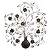 Home Source 400-21890 Decorative Metal Wall Art, Vase with Flowers, 28.66-Inch x 32-Inch