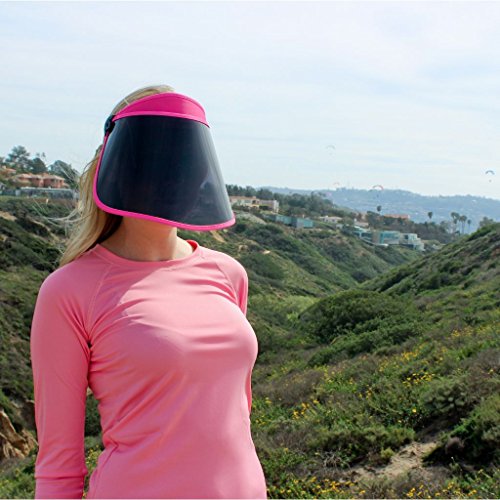 Solar Face Shield Pink Full Face Sun Protection UPF 50 Post Peel Face
