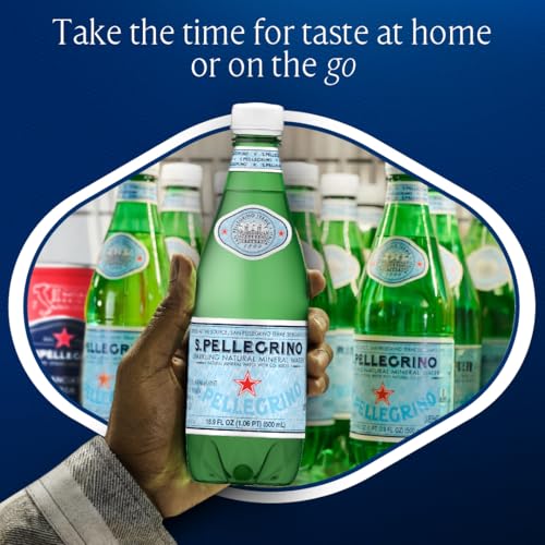 S.PELLEGRINO SPARKLING NATURAL MINERAL WATER, PLASTIC BOTTLES, 16.9 FL OZ (PACK OF 12)