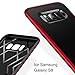 Galaxy S8 Case, TORRAS 2 in 1 Hybrid Anti Fingerprint Slim Fit Soft TPU Rubber Cover with Hard Plastic Bumper Scratch Resistant Phone Case for Samsung Galaxy S8, Black/Red Edge
