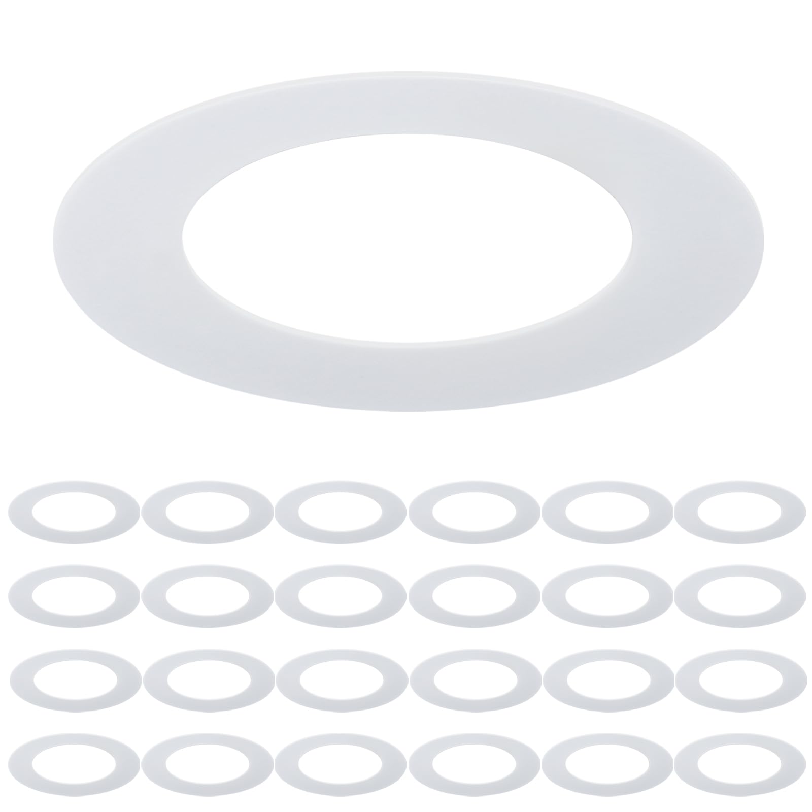 Photo 1 of 24 Pack Goof Rings for 4 Inch Recessed Lights, Outer Diameter 6.5”, Inner Diameter 4.13”, Matte White Recessed Lighting Trims for Down Light, Durable Plastic Design, Flush Mount