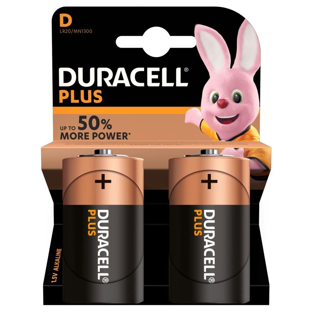 Duracell Plus Power D Battery 20 Pack