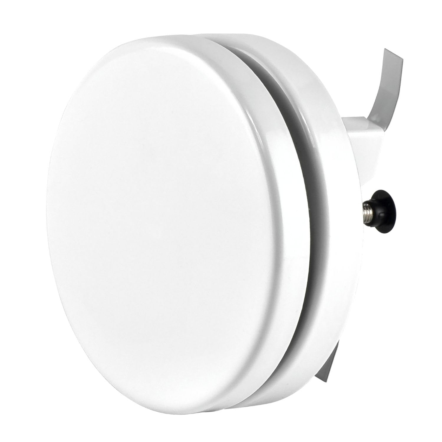 Steinberg14 Round Metal Valve with Mounting Frame with Clamp Springs - White, Diameter 80 mm