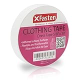 XFasten Clothing Tape Hypo-allergenic, White, 5/8-In x 30-Ft Dress Tape for Fashion
