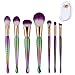Affei 7Pcs Mermaid MakeUp Brushes Set Eyebrow Eyeliner Blush Foudation Cosmetic Tools