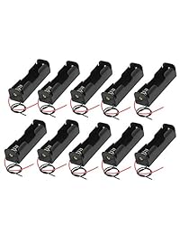 yueton paquete de 10 portacartuchos de batería de plomo con cable para batería 18650