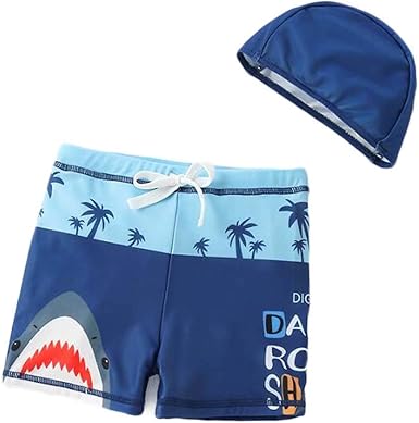 boys shark swim shorts