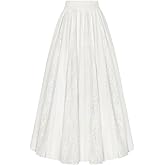 Scarlet Darkness Maxi Skirt for Women Boho Lace Flowy Long Renaissance Skirts with Pockets