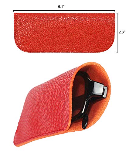 [5 PACK], JAVOedge 2 Tone Color Style Soft Pouch Eyeglass Storage Case w/Microfiber Eyeglasses Cloth, STYLE B - Thumbnail 2