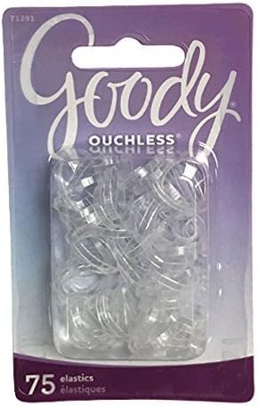 Goody Classics Elastic [Mini Polybands Crystal Clear], (75 Count]) ([4-Pack)