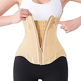 Waist Cincher for Women Shapewear Workout Girdle Tummy Control Shaper Slimming Waist Trainer Corset with Zipper