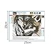 Wolf 5D Diamond Painting by Number Kit, Staron DIY Diamond Embroidery Painting Cross Stitch Kit 5D Diamond Crystal Rhinestone Embroidery Painting DIY Art Craft Canvas Wall Decor (Wolf Lover 2❤️)
