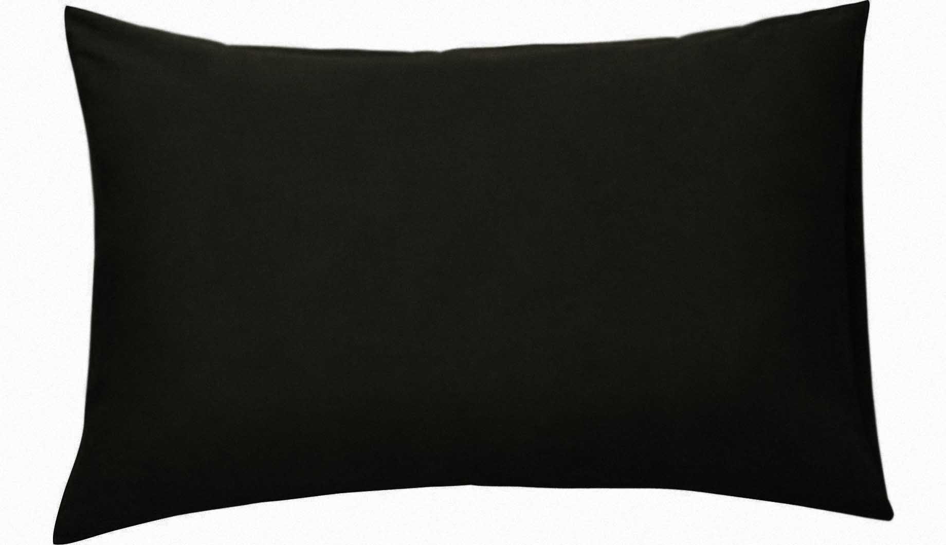NIYS Luxury Bedding - Poly cotton Pillow cases - Lightweight, Soft (50cm x 75cm) (Pillow Pair, Black)