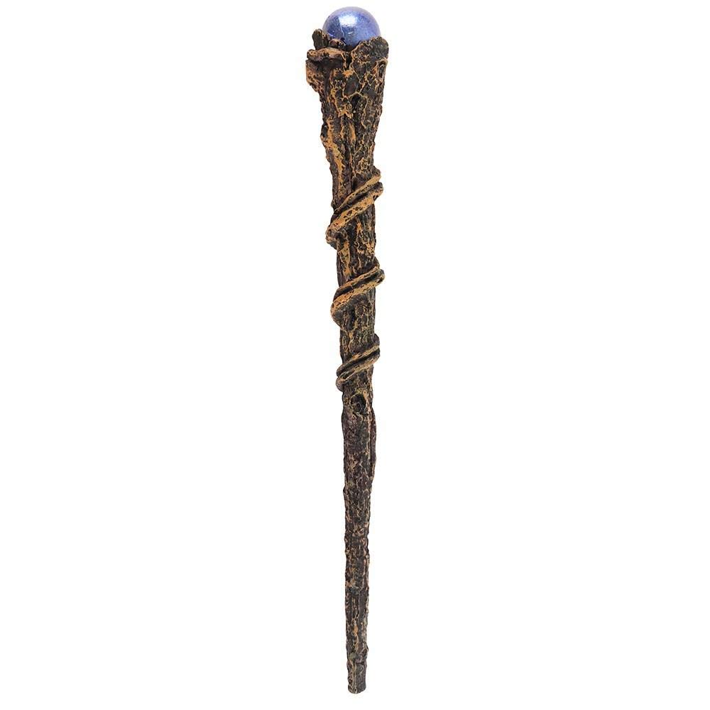 Enchanting Rustic Twisted Branches Wand with Radiant Purple Sphere - 27.5x6.5 Centimetres - Unique Design - Perfect for Witch & Wizard's Collection