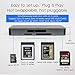 (Upgraded Version) Ezavan XQD SD Card Reader, 4-in-1 USB 3.0/Type-C Super Speed Multi-Card Reader for XQD, SD, TF, Compatible with Mac OS / Windows / Android