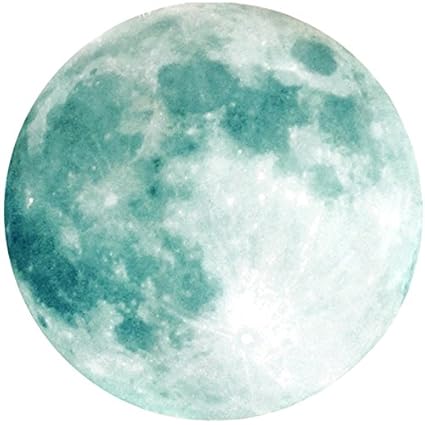 lumentics Leuchtender Wandsticker MOND - Im Dunkeln nachleuchtender Wandsticker. Nachleuchtendes Planeten-Wandbild. Glow in the Dark Aufkleber. (12cm)