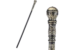 GORGECRAFT Antique Cane Vintage Walking Stick Halloween Party Decorative Cosplay Costume Cane Handle Knob Costume Accessories