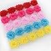 Mybigqueen 5 Piece Boutique Shabby Chic Fabric Rose Flowers Trim DIY Chiffon Frayed Tulle Flower, 10 Colors