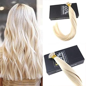 Sunny 18inch Micro Nano Tip Hair Extensions Color 60 Bleach