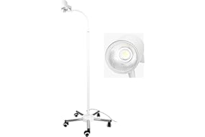 Healthible 12W Exam Light,Mobile Surgical Examination Lamp,LED Medical Exam Lamp with 5 Stainless Steel Mute Universal Wheels