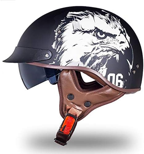 ハーフ半帽 最安値 バイクヘルメットハーフヘルメットバイクパーツセンター パーソナリティハーフヘルメット カバーレトロ電気自動車の男性と女性の機関車の王子のヘルメットハーレー内蔵サングラス