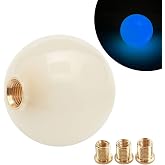 YIUIY Round Ball Shift Knob Universal Luminous Gear Shift Knob 5 6 Speed for Manual Automatic Vehicles with Adapters (Cream to Blue)