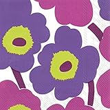 Ideal Home Range 20 Count Boston International Marimekko 3-Ply Paper Lunch Napkins, 6
