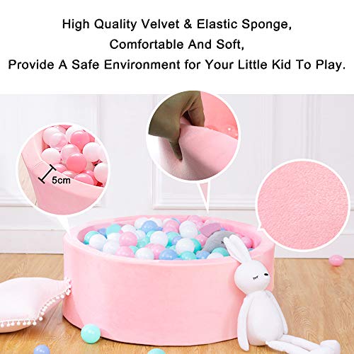 Triclicks Deluxe Kids Ball Pit Kiddie Balls Pool Soft Baby Playpen Indoor Outdoor - Ideal Gift Play Toy for Children Toddler Boys Girls