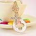 Jzcky Shzrp Four-leaf Clover Crystal Rhinestone Keychain Key Chain Sparkling Key Ring Charm Purse Pendant Handbag Bag Decoration Holiday Gift